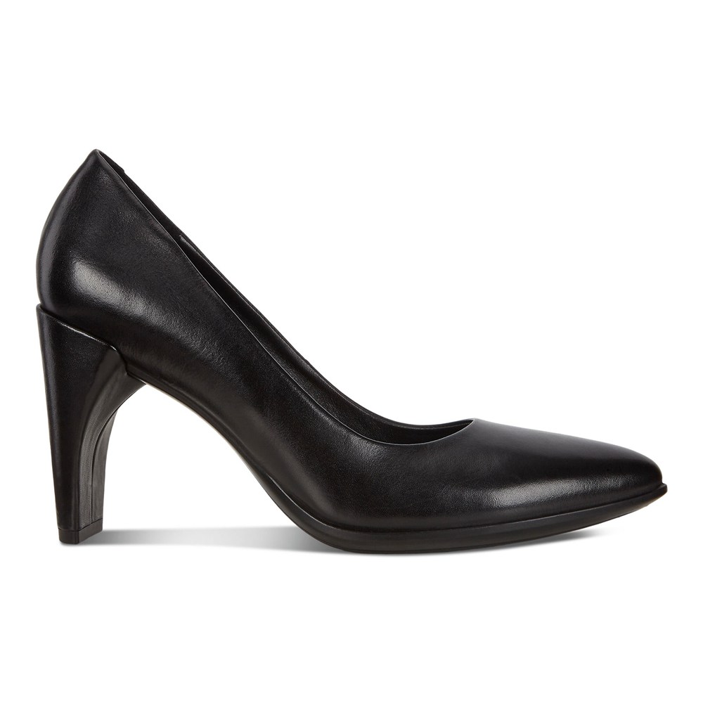 ECCO Womens Pumps Black - Shape 75 Pointy Sleek 2.0 - GBD-872639